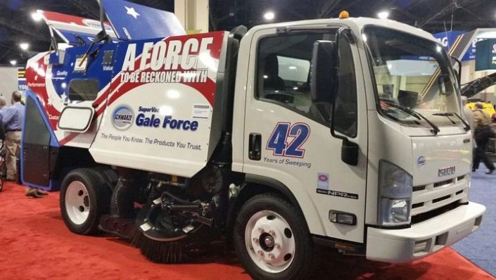 A white truck with the company name " a-force ".